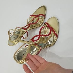 GUESS by Marciano Red Gold Heels